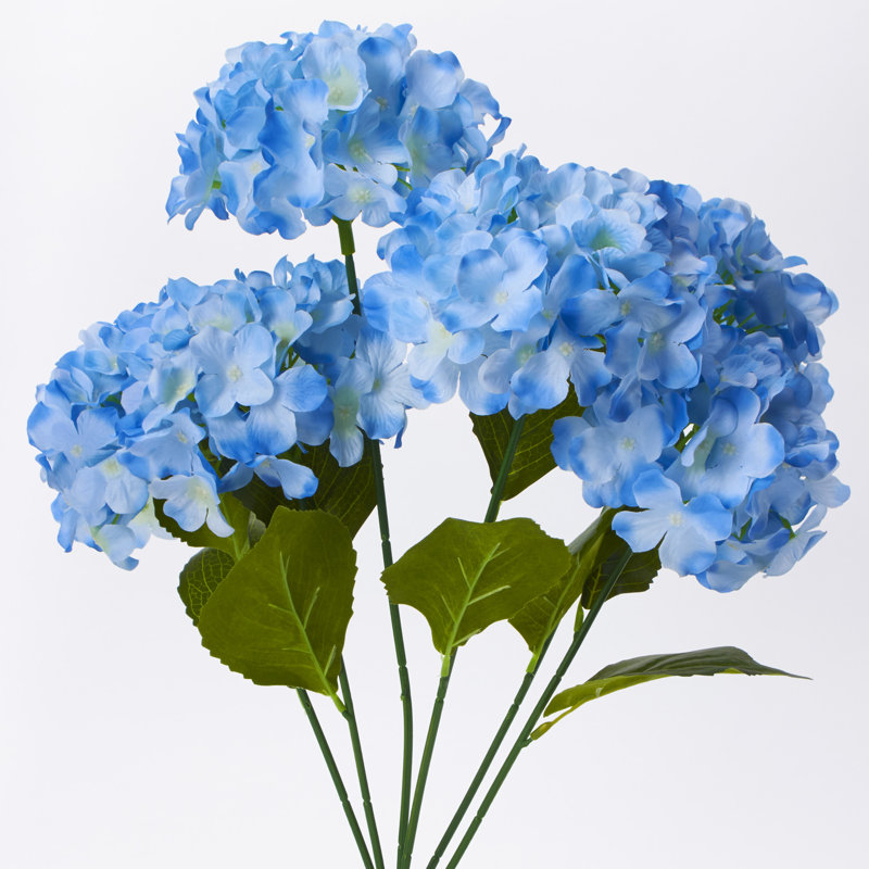 Tige d’hortensias artificielle, Bleu