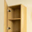 Armoire murale de salle de bain de 35 po de hauteur - Rangement étroit avec porte et tablettes en chêne pour les espaces restreints, convenant à des espaces compacts