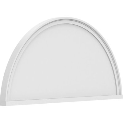 40"W x 20"H x 2"P Half Round Smooth Architectural Grade PVC Pediment