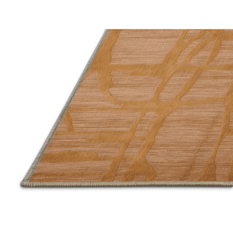 Tapis abstrait lavable à la machine, Rectangulaire 2 pi x 3 pi