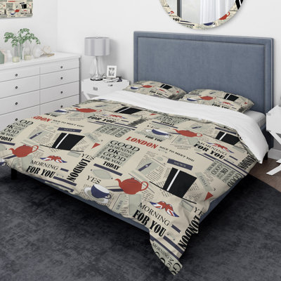 Farmhouse / Country Polyester Abstract Duvet Cover