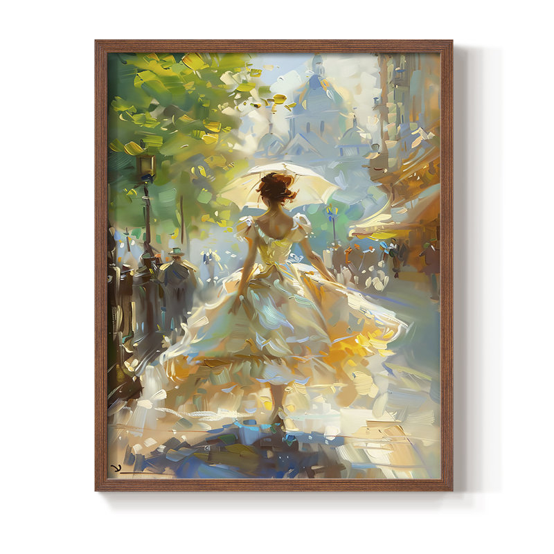«WOMEN Series DCCLxxIV», reproduction encadrée - bois massif, H 30 po x l 24 po, Noyer