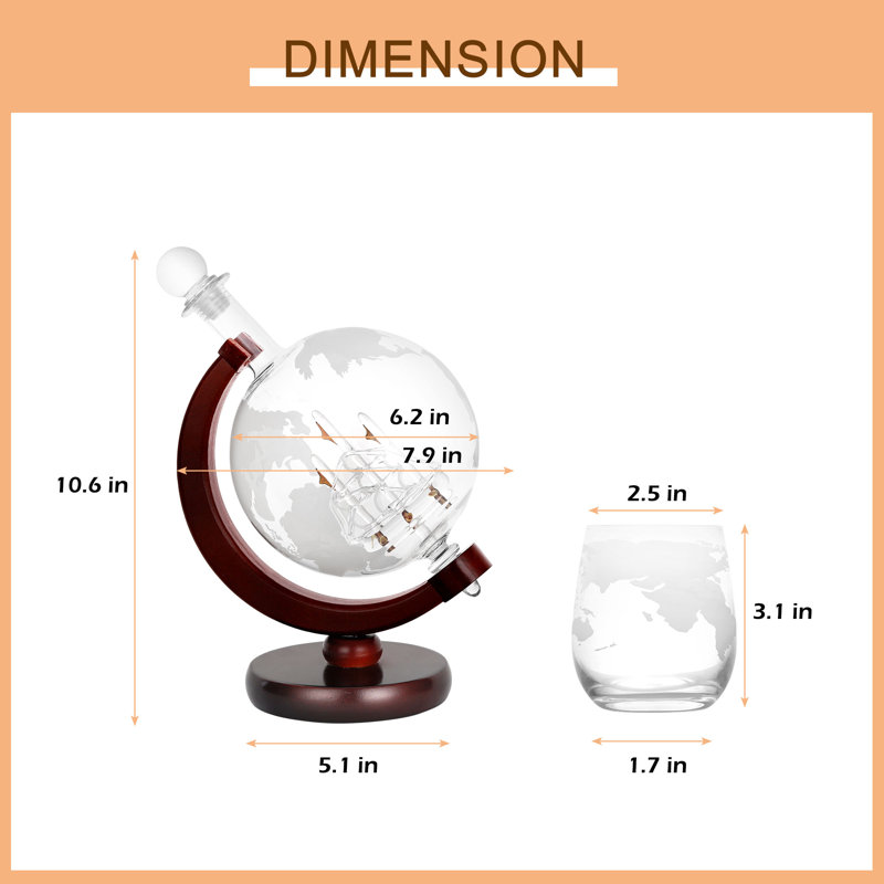 Ensemble de machine à whisky sphérique 1000 ml