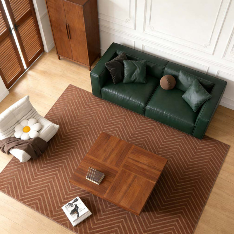 Square Veneer Coffee Table, Walnut