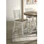 Antique White Finish Solid Wood Farmhouse Design Kitchen Set Of 2Pc Counter Height Dining Chairs Slat Back Chairs Dining Room
