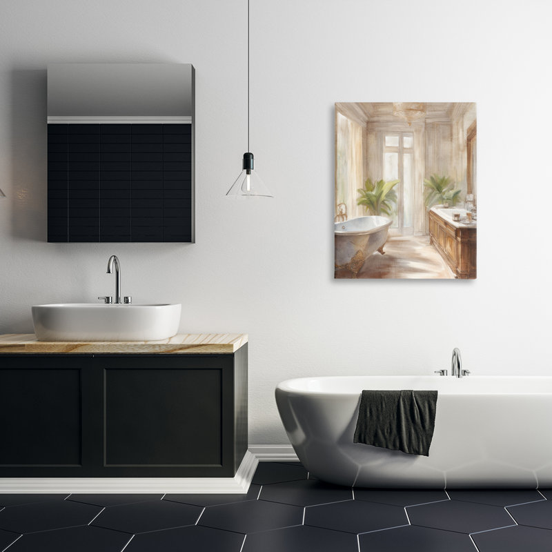 Serenity Bath Bathroom Painting Canvas, design by Kim Allen, 40" H x 30" W