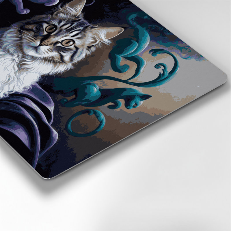 Cats Foldex, art mural gris en métal, H 11 po x l 14 po