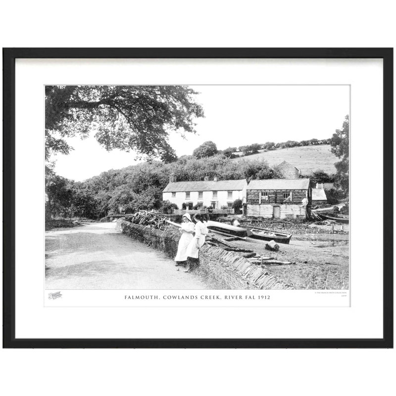 Falmouth, Cowlands Creek, River Fal 1912 - Single Picture Frame Print, 45cm H x 60cm W x 2.3cm D