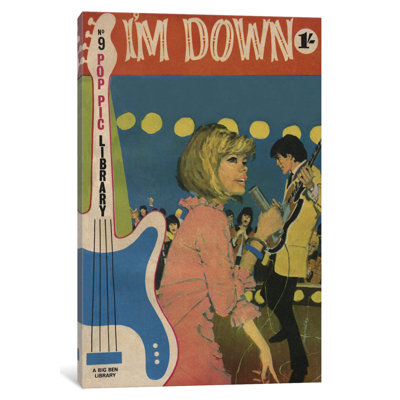 « i is down », affiche rétro sur toile