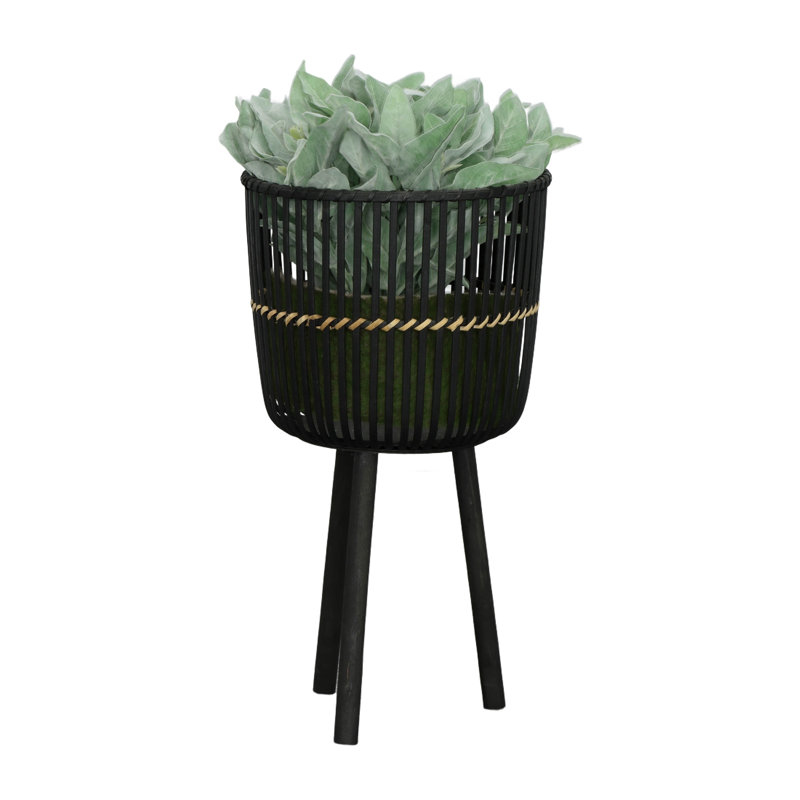 POT DE FLEURS BAMBOU 11/13/15 ", NOIR, Noir