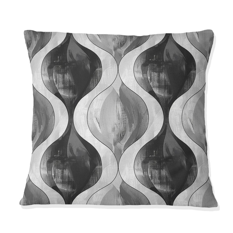 Coussin noir Modern Trellis III - Modern, H 16 po x l 16 po