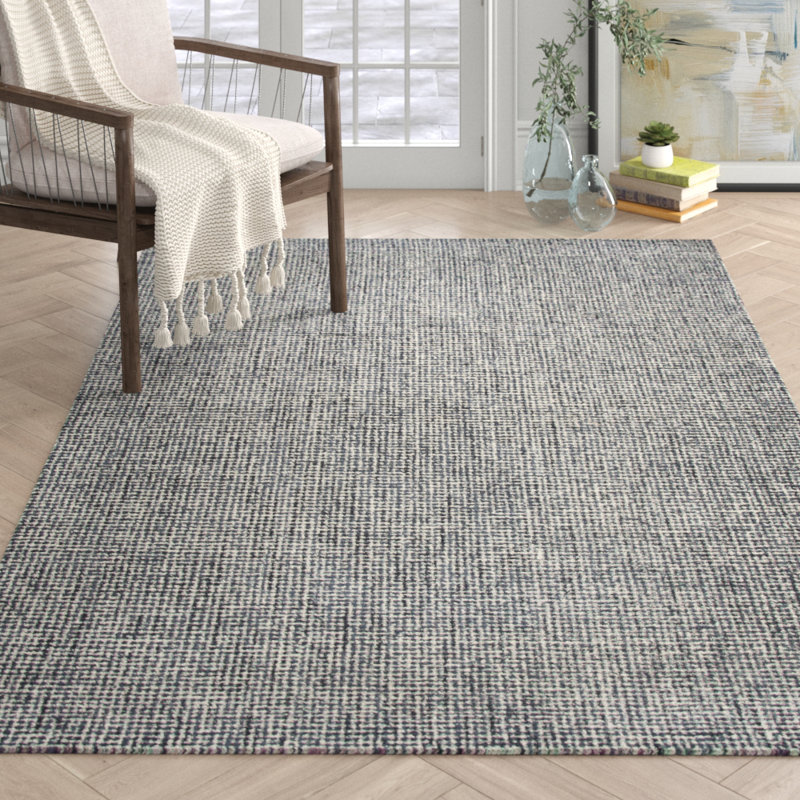 Tapis en laine touffeté à la main Britley, Rectangulaire 8 pi x 10 pi