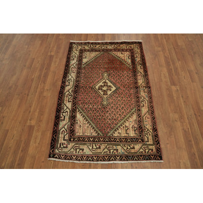 Elegant Geometric Traditional Rug 3x5