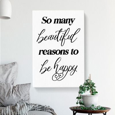 So Many Beautiful Reasons - Wrapped Canvas