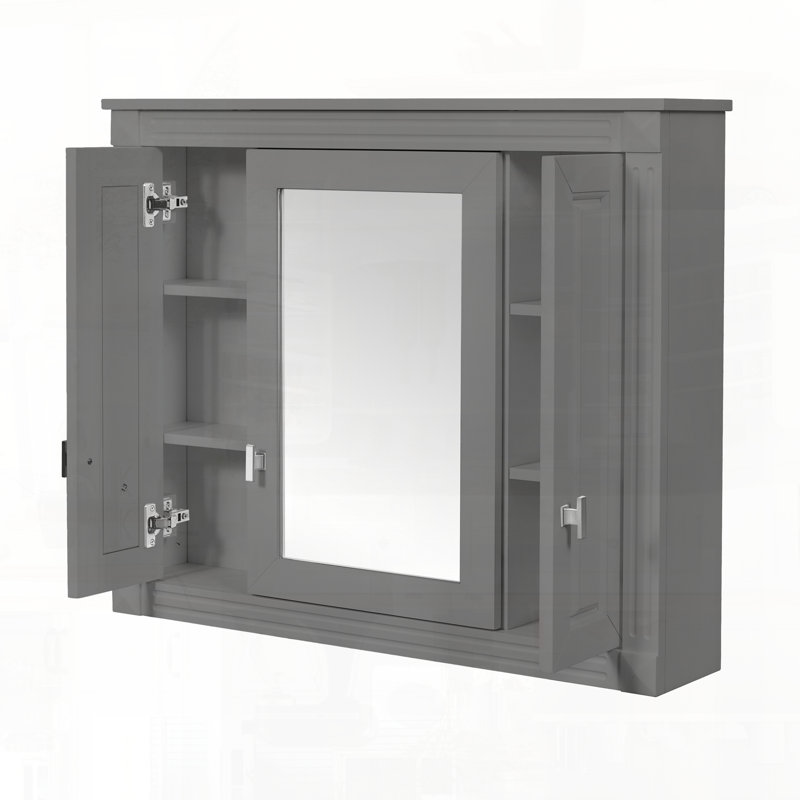 Armoire à pharmacie murale avec tablettes et miroir