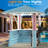 Hawaii 8'x8' Galvanized Steel Hardtop  Blue Pink Gazebo Pavilion with USB Charging Socket and BBQ Bar Table Shelf