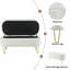 Banc de rangement ovale pour la chambre à coucher au bout du lit, repose-pieds avec rangement et repose-pieds-1446411014