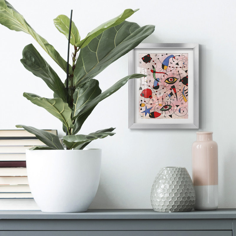 Miro Memoirs II - Impression encadrée, H 28,5 po x l 20,5 po, Argent argent