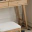 Commode Commode de table 100% chêne massif Dessus de table de bureau Commode de table compacte Accessoires de commode Largeur de rangement 90 cm Tiroir de rangement en bois naturel