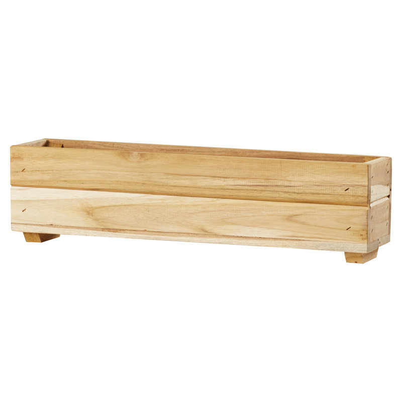 Boîte à fleurs en bois Oubre, H 4 po x l 19 po x P 4 po