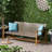 Comfortable Outdoor Seating - Wood And 3 Seater Natural Material Design-972424726