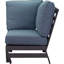 Chaise de patio avec coussins Sunbrella