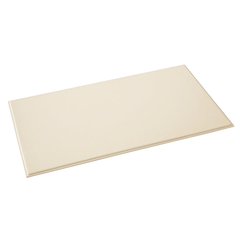 Refined Leather Desk Blotter, Ivory