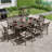Wike 8 - Person Patio Dining Set Umbrella Hole Included Rectangular Table with Cushions Included-478578936