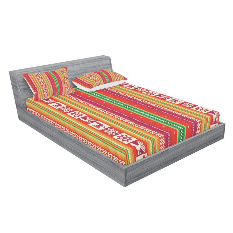Microfiber Striped Sheet Set, Full Sheet Set with Fitted Sheet, Striped 2