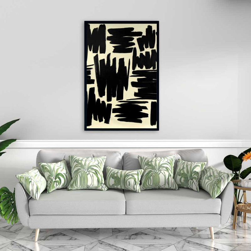 Deconstructed Stripes | Abstract Cave Framed Canvas Art