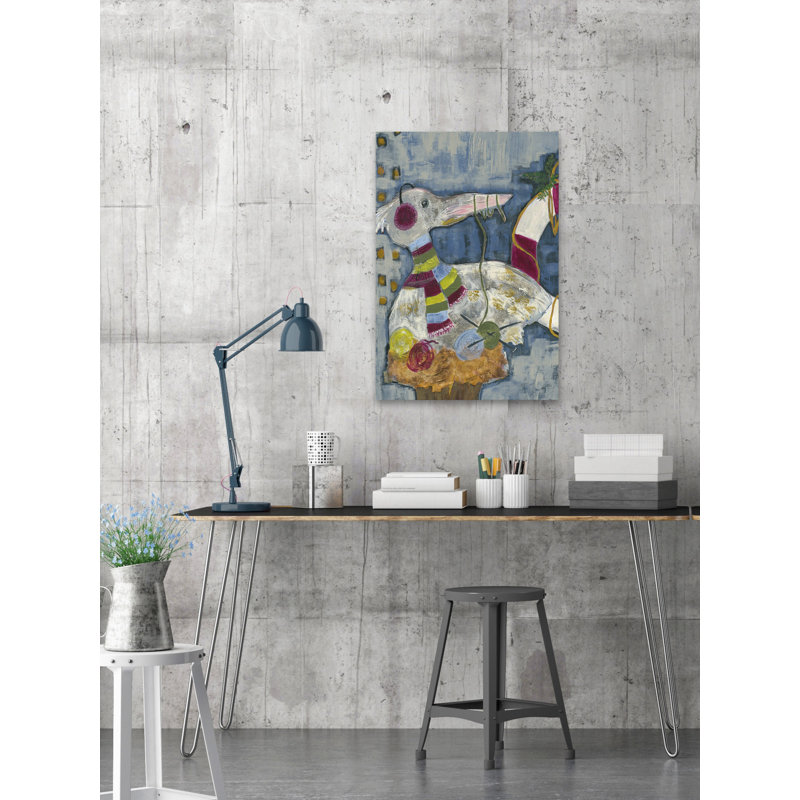 Winter Pelican by Tara Daavettila - Wrapped Canvas Painting, 61cm H x 41cm W x 3.81cm D