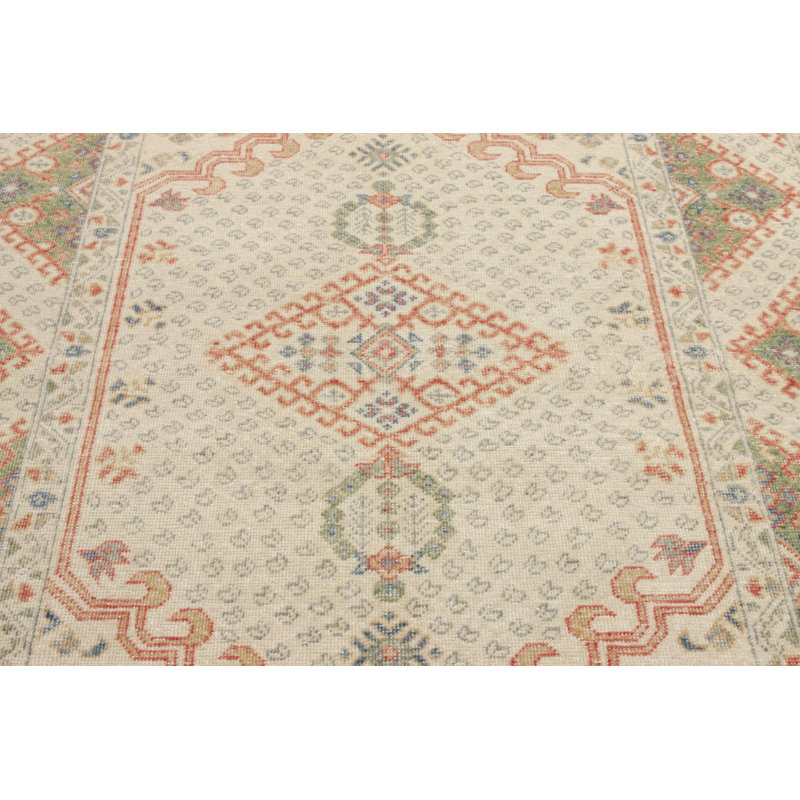 Distressed Homage Hand Knotted Wool Geometric Area Rug, Rectangle 15' x 24'