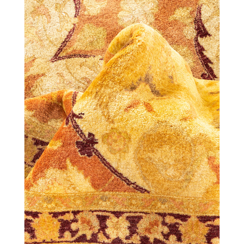 Tapis unique en laine noué à la main 10 pi 2 po x 13 pi 8 po Ohlone