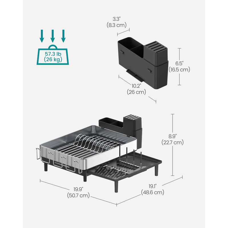 Amaker Adjustable Steel Dish Rack