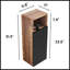 Armoire d'appoint flottante noire et noyer