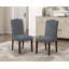 Table moderne avec finition brun foncé 9 pièces et 8 chaises d'appoint rembourrées en tissu-1598730447-1598730419