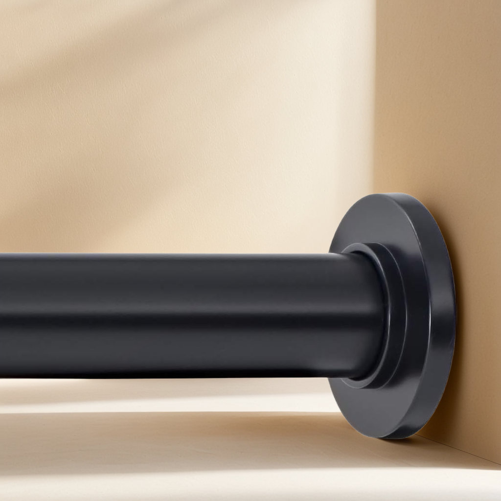 JJbaok Heavy Duty Tension Curtain Rod - Adjustable Spring Tension Rod ...
