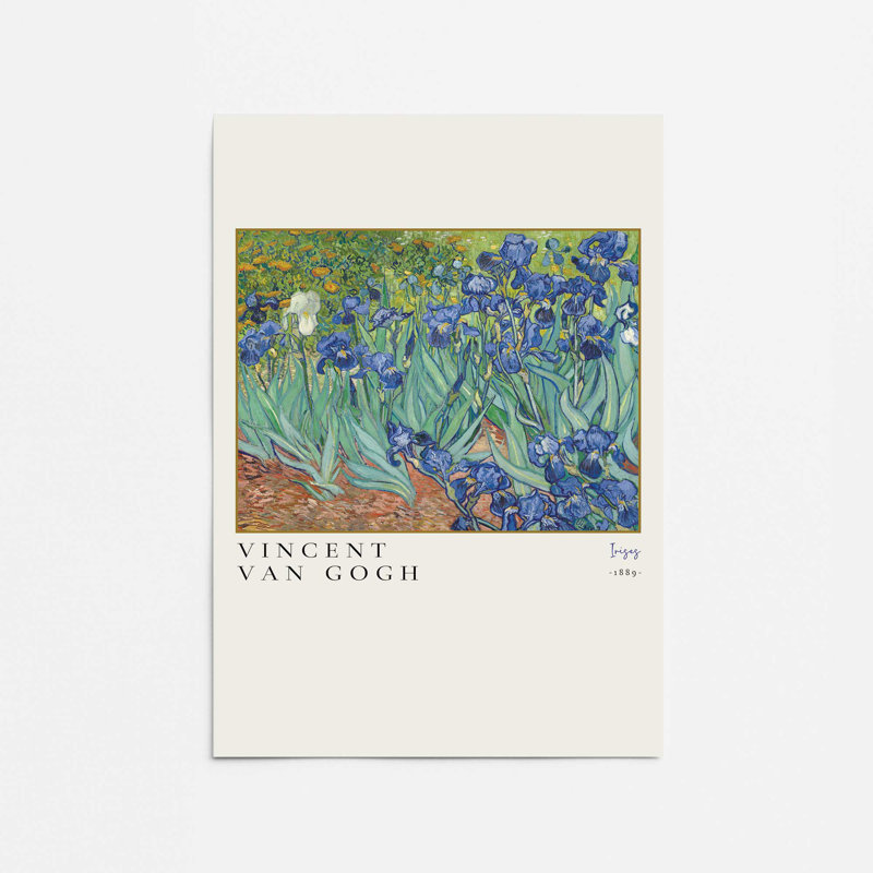 Imprimé Van Gogh's Irises, H 20 po x l 16 po, Impression sans cadre