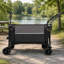 Chariot pliable multifonctionnel à roulettes avec poignée pivotante et roues tout-terrain à 360 ° - Conception robuste et réglable, grande capacité de transport, d'épicerie et d'utilisation à l'extérieur-113447393