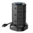 12 AC outlets 6 USB ports 2 USB C power tower 15W wireless charging 1050J surge protection 6.5ft black dorm must have