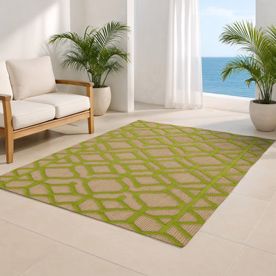 Tapis intérieur et extérieur beige Trellis
