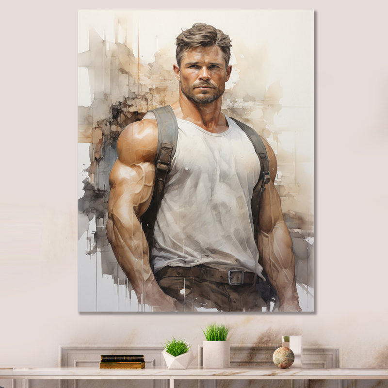 Ilynn - Musculation devant - pose relaxante II, H 20 po x l 12 po x P 1 po, Toile tendue