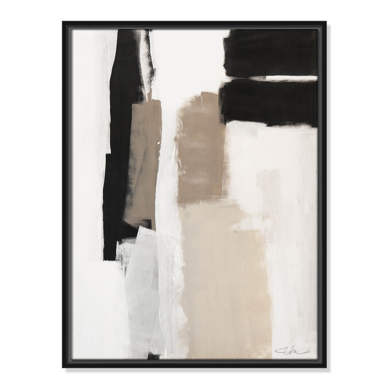 Giverny Earth Scapes II by  Print, No Mat, Black Floater Framed, 25.5" H x 19.5" W x 2" D