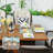 Moda 70 In. X 39 In. X 27 In. Rectangular Wicker Outdoor Gas Fire Pits Dining Set1-1856082371
