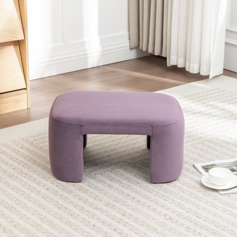 Havenhill Velvet Ottoman, Purple, Velvet