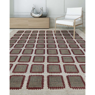 Tapis ivoire noué à la main de haute qualité