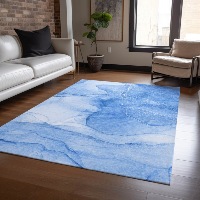 Kyrie Washable Abstract Indoor / Outdoor Rug, Rectangle 9' x 12'