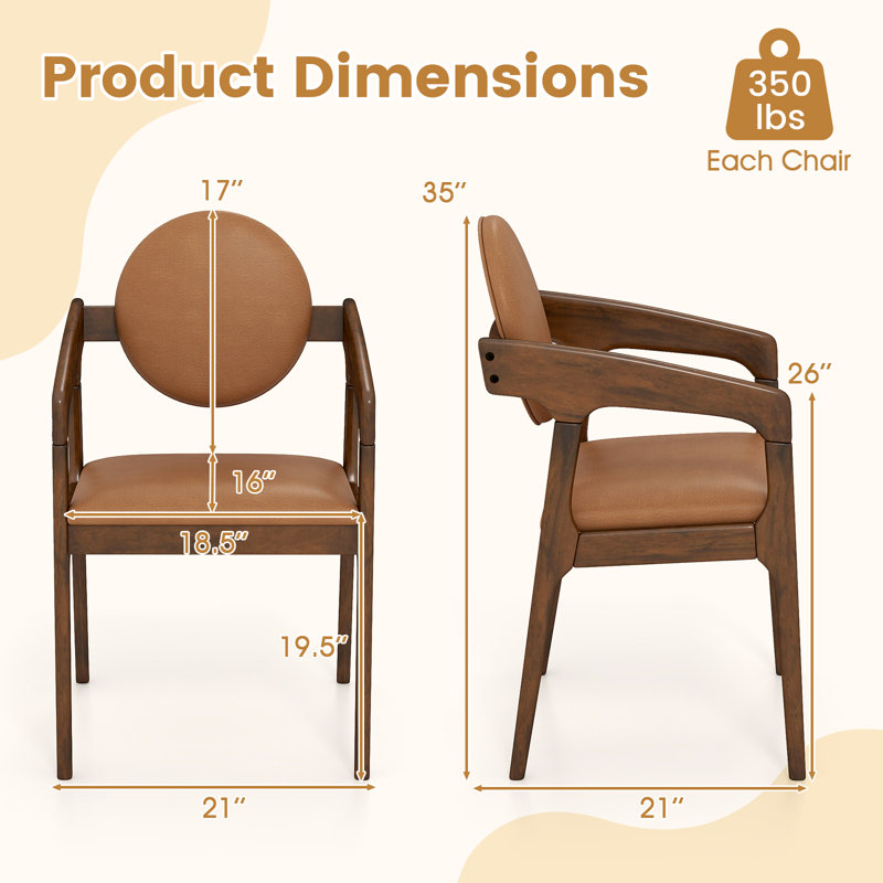 Ensemble de 4 chaises en bois avec siège et dossier rembourrés avec cadre en bois d'hévéa, 4