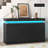 6 Drawer Dresser With Power Outlet, Modern Chest Of Drawers With Led Lights, Black