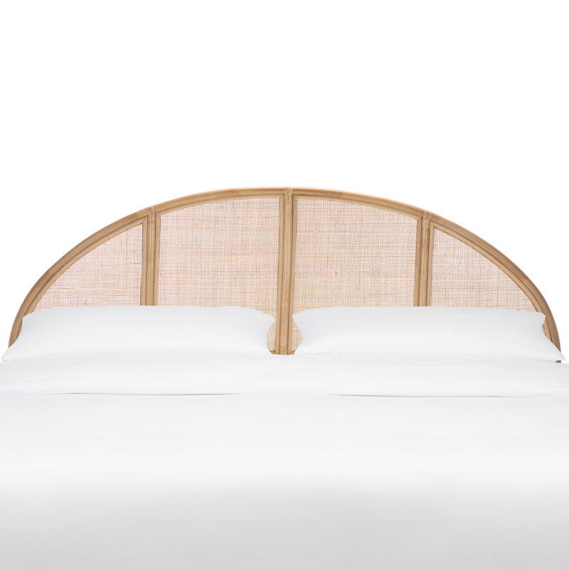 Kurumi Rounded Rattan Headbord, Natural, King